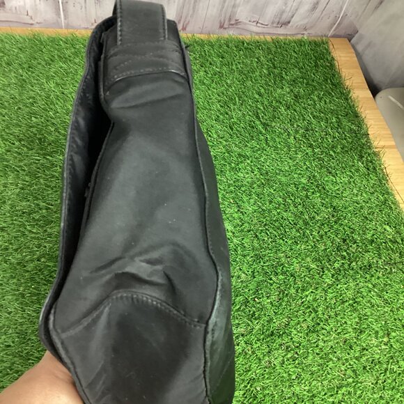 Vintage Fossil Classic Black Leather Briefcase Messanger Bag - Picture 10 of 16